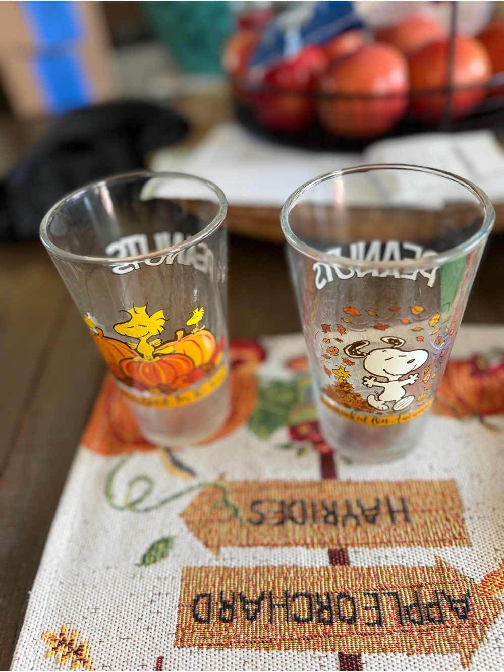 Peanuts Yellow & Orange Woodstock and Snoopy Shot Glasses - Peanuts